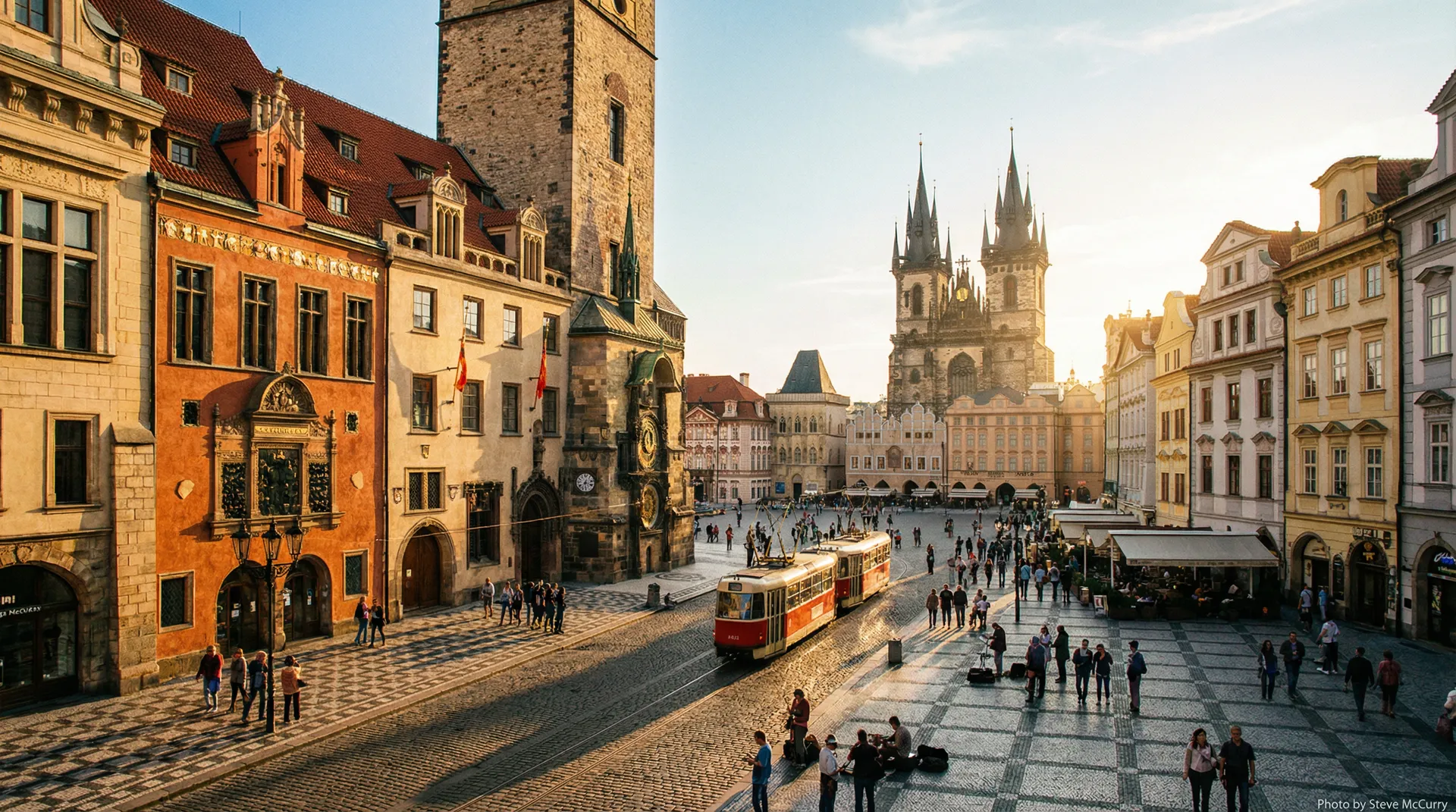 布拉格老城广场黄昏街景 - 捷克街头 城市纪实
